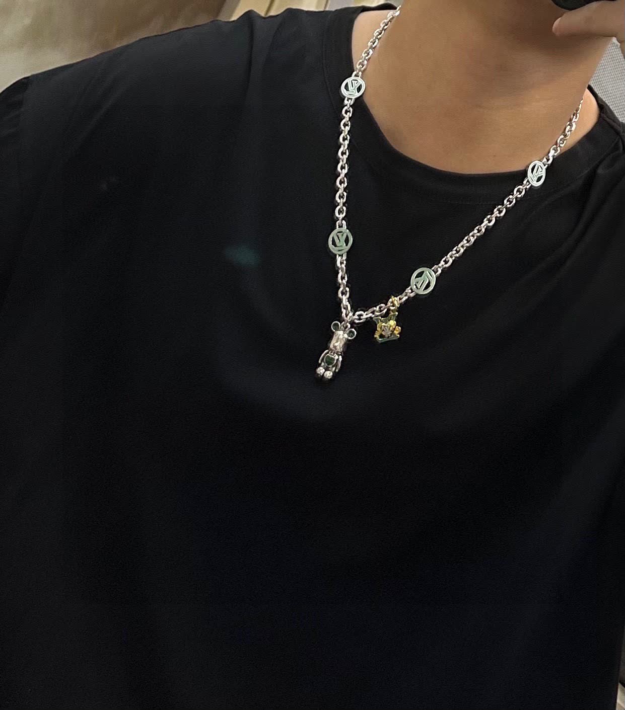 Louis Vuitton Silver Charm Necklace